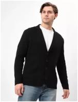 Пиджак трикотажный мужской GREG G136-KF-черный 340, Прямой силуэт / Сlassic fit, цвет Черный, размер 58