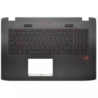 Топ-панель для ноутбука Asus ROG GL752VW черная с подсветкой