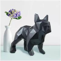 Бумажный конструктор оригами Paperraz фигура "Бульдог Марсель" черный