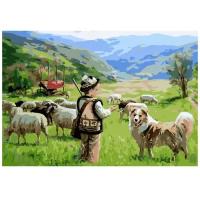 Набор для вышивания крестом, Вышивка крестом, C4124-4050XA, Мальчик-пастух, 40х50 см