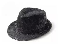 Карнавальная шляпа с пайетками "Диско", цвет черный