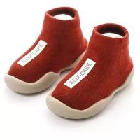 Носки детские с нескользящей подошвой, красные