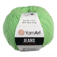 Пряжа YarnArt Jeans - 2 шт, цвет 60 салатовый, 50г/160м, хлопок/полиакрил