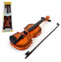 Игрушка музыкальная "Скрипка маэстро", звуковые эффекты, цв. коричневый 7871392