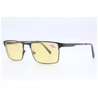 Готовые очки для зрения с покрытием "антифара" и флекс дужками (черные)
