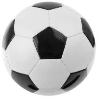 Мяч футзальный размер 4, 290 гр, 32 панели, 2 подслоя, PVC, машинная сшивка, цвет черно-белый