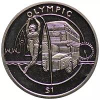 Монета Банк Сьерра-Леоне "XXX летние Олимпийские Игры, Лондон 2012 - Прыжок с шестом" 1 доллар 2012 года