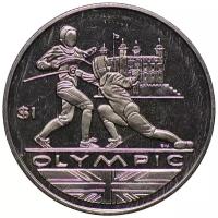 Монета Банк Британских Виргинских островов "XXX летние Олимпийские Игры, Лондон 2012" - фехтование 1 доллар 2012 года