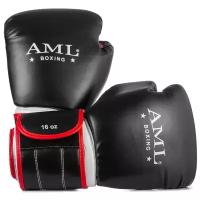 Перчатки боксерские AML Boxing, черные, ПУ, 18 унций
