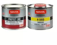 Грунт эпоксидный Novol "PROTECT 360", антикоррозийный, банка 0,4л. с отвердителем 0,4л., серый