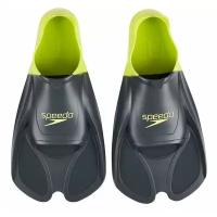 Ласты для бассейна Speedo BioFuse Training Fin NEW, Цвет - серый/зеленый;Размер - 47-48;Материал - Силикон 100%