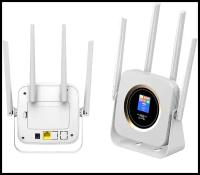 JR HUD+ CPE / WiFi premium - 4G LTE 3G WiFi-роутер с антенным разъемом SMA и дисплеем / аккумулятор, беспроводной, модем