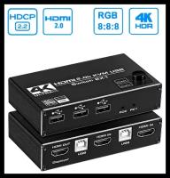 KVM Переключатель HDMI 2 на 1 + USB 2.0b 4K HDR