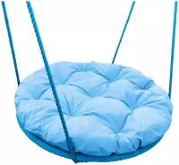 Качели M-GROUP "гнездо" с подушкой 0,6 м, с оплёткой, голубая подушка