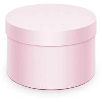 Коробка подарочная, диаметр 19 см, высота 10 см, цвет розовый