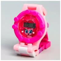 Часы наручные электронные "Пинки Пай", My Little Pony, с ремешком-конструктором
