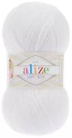 Пряжа для вязания Ализе Happy Baby (65% акрил, 35% полиамид) 5х100г/350м цв.055 белый