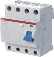 Дифференциальный выключатель нагрузки F204 4 полюса, 25А, Тип AC, 30мА | код. 2CSF204001R1250 | ABB ( 1шт. )