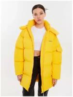 куртка FEELZ зимняя, удлиненная, подкладка, размер XS, желтый