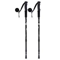 Палки для скандинавской ходьбы (телескопические 65-125 см 3х секционные + подарок (программа тренировок по скандинавской ходьбе) цвет: черный