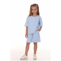 Комплект одежды детский Азимут (Футболка и шорты) Милаша цвет Голубой размер 152