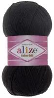 Пряжа Alize Cotton Gold (Коттон Голд) - 1 моток Цвет: 60 черный 55% хлопок, 45% акрил 100г 330м