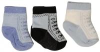 Комплект детских носков для новорожденных / 3 пары детских носочков / Производство Турция