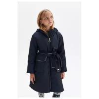 Пальто с утеплителем, из ткани с переливом и блестящим кантом, Silver Spoon School, SSFSG-026-20306-320