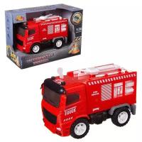 Машинка инерционная ABtoys Пожарная машина со звуковыми и световыми эффектами 1:36, 20x10x14 см