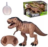Интерактивная игрушка Динозавр на р/у Junfa "Планета динозавров. Тиранозавр Рекс", пускает пар, звуковые и световые эффекты, в коробке 50,7х11,8х30,5