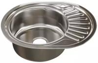 Врезная кухонная мойка 45 см, Mixline 45х57 (0,6) 3 1/2 левая, нержавеющая сталь/глянец