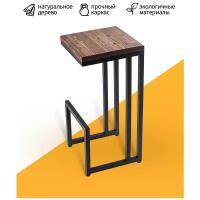 Барный стул ilwi, высотой 75 см, черный, коричневый, из дерева и стали, в стиле лофт
