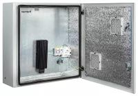 Климатический шкаф МАСТЕР-4УТПВ-П с вентиляторными решетками и защитным реле, 600х600х210 мм, IP 54