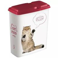 Контейнер для корма LUCKY PET 2,3л, кошки (Бордовый)