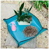 Коврик для пересадки цветов 75* 75 см / коврик для посадки растений (голубой)