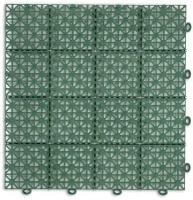Модульное покрытие, 30 x 30 x 1,5 см, пластик, зелёное, 1 шт