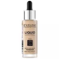 Eveline Cosmetics Тональный флюид Liquid Control HD Mattifying Drops, 32 мл, оттенок: 015 Light Vanilla