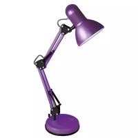 Лампа офисная Camelion Light Solution KD-313 C12, E27, 60 Вт, цвет арматуры: фиолетовый, цвет плафона/абажура: фиолетовый