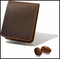 Кошелек мужской кожаный из натуральной кожи / Бумажник портмоне кредитница / натуральная кожа / Под старину с эффектом потёртости
