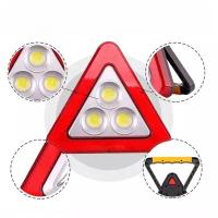 Фонарь автомобильный многофункциональный, светодиодный фонарь в форме треугольника, аварийный знак, три лампы