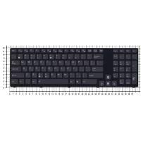 Клавиатура для ноутбука Asus K93Sm K93Sv K95Vj K95Vb K95Vm X93Sv X93Sm черная с черной рамкой