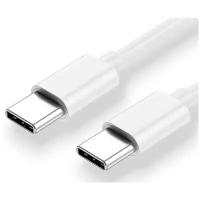 Зарядный кабель для Apple iPhone, iPad и AirPods / Кабель для зарядки Type C - Type C / Зарядный шнур для Эпл Айфон, Айпад, Эирподс, Эпл Вотч Тайп Си - Тайп Си, 1 м (Белый)