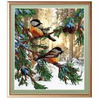 М.П.Студия Набор для вышивания бисером Птички в лесу 23 x 28 см (бг-233)