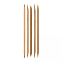 Спицы бамбуковые 5-ти комплектные "Gamma", цвет: карамельный, 6 мм, 20 см, арт. BC5-D