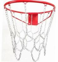 Антивандальная баскетбольная сетка 3мм из короткозвенной цепи для No-7, No-5, на 12 посадочных мест. Для баскетбольного кольца No-7 и No-5