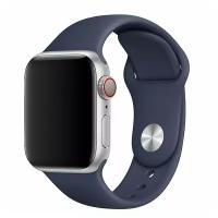 Силиконовый ремешок для Apple Watch 38 мм/40 мм (темно-синий)