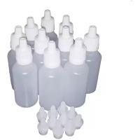 Флаконы 10шт (бутылочка) пластиковые 30мл. с крышкой и дозатором