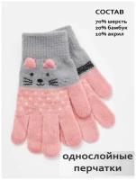 Перчатки Kim Lin зимние, размер 13, розовый