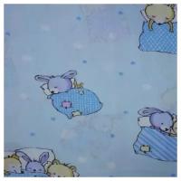 Пеленка бязь 90х150 см, цвет: голубой Зверюшки, пеленки для новорожденных