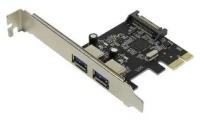 Контроллер PCIe x1 v2.0 (ASM1042) USB 3.2 Gen1x1, 2 x USB-A | ORIENT AM-3U2PE